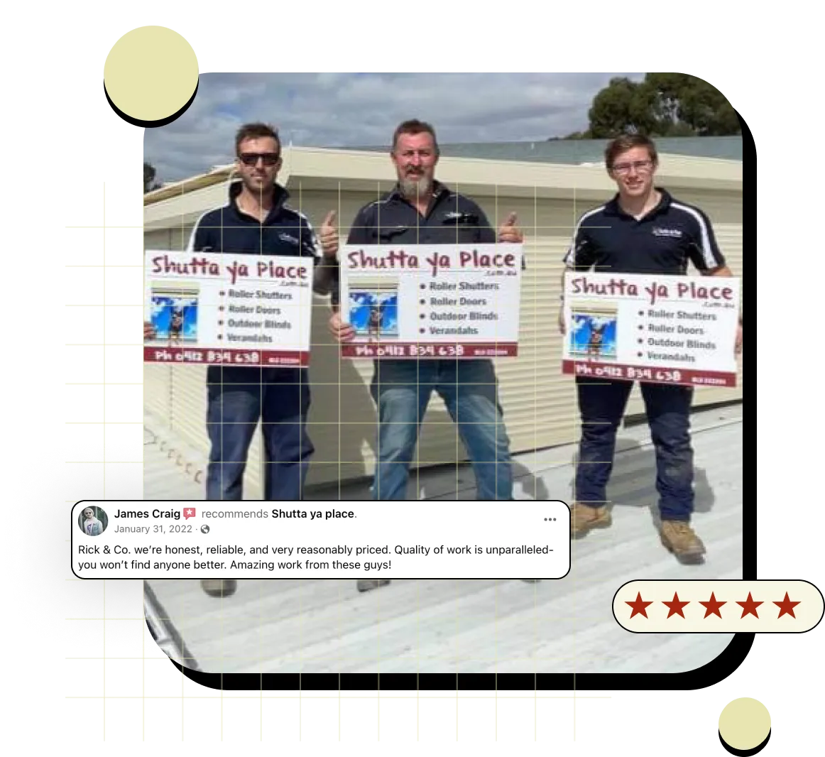 3 men of shutta ya place